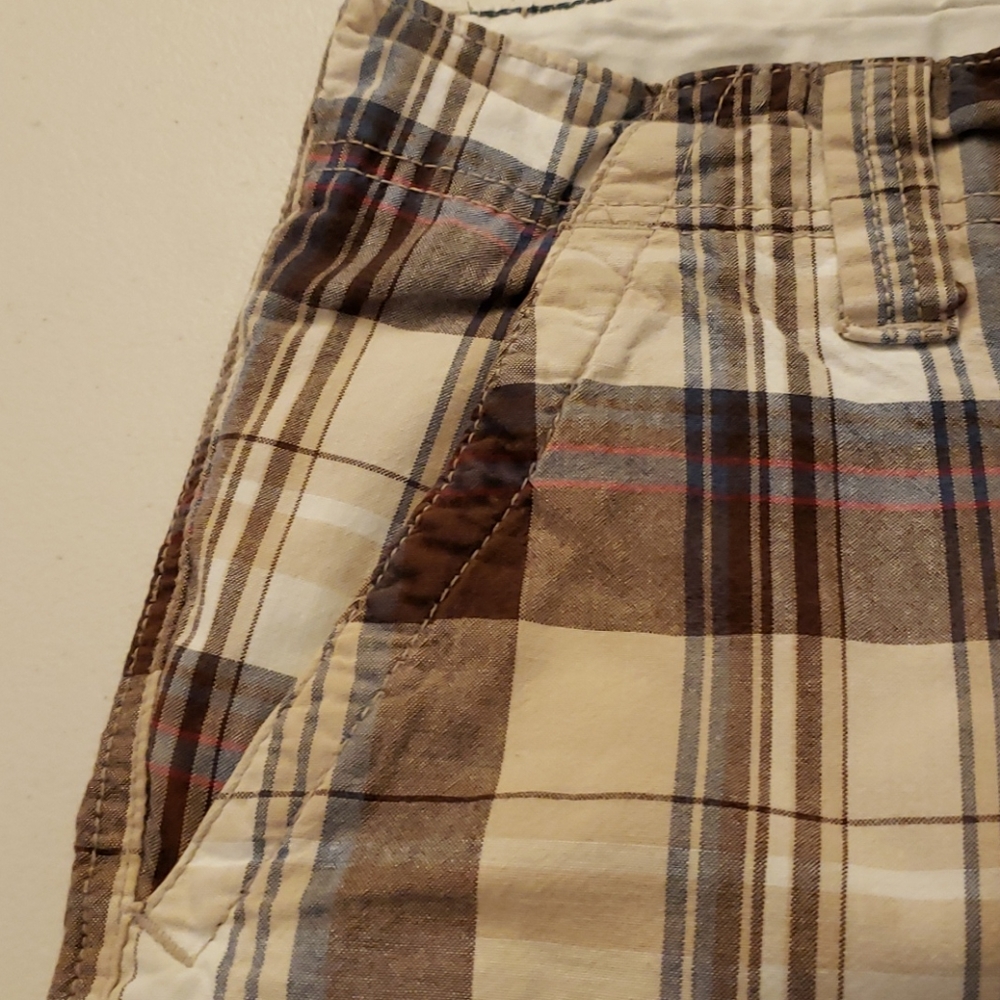 Roebuck& Company Brown Plaid Shorts Size 38 - Picture 4 of 6